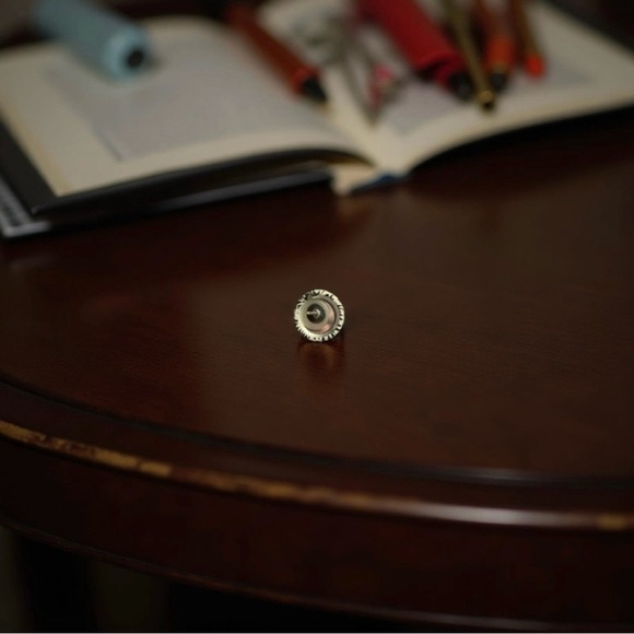 Vintage Inspired Black & white polka dot fabric stud earrings with ✮ 🅑🅞🅝🅤🅢 ✮ - Picture 4 of 10